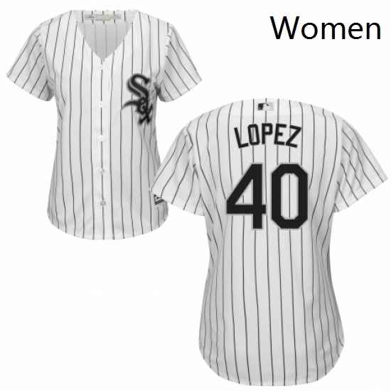 Womens Majestic Chicago White Sox 40 Reynaldo Lopez Authentic White Home Cool Base MLB Jersey